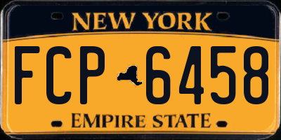 NY license plate FCP6458