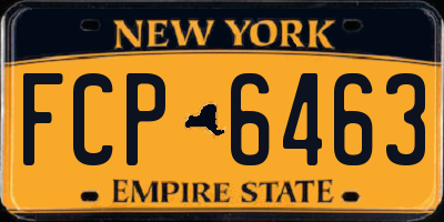 NY license plate FCP6463