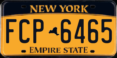 NY license plate FCP6465