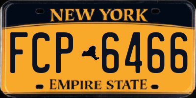 NY license plate FCP6466