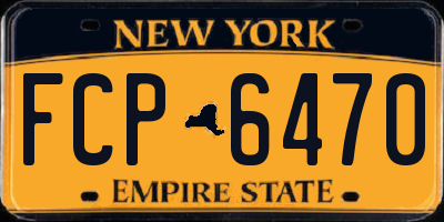 NY license plate FCP6470