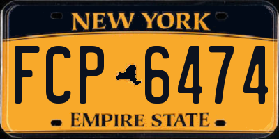 NY license plate FCP6474
