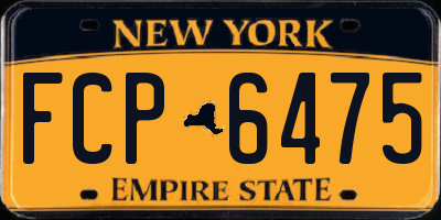 NY license plate FCP6475