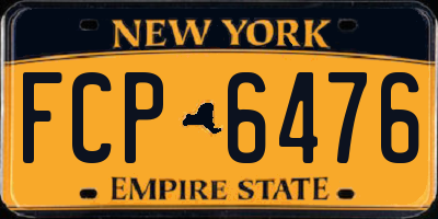 NY license plate FCP6476