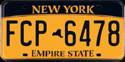 NY license plate FCP6478