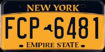 NY license plate FCP6481