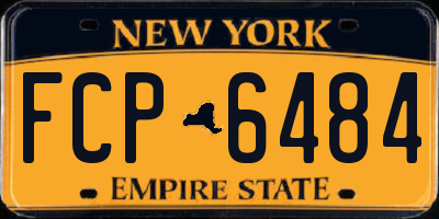 NY license plate FCP6484