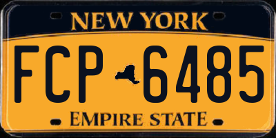 NY license plate FCP6485