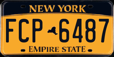 NY license plate FCP6487