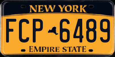 NY license plate FCP6489