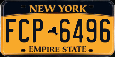 NY license plate FCP6496
