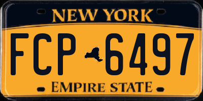 NY license plate FCP6497