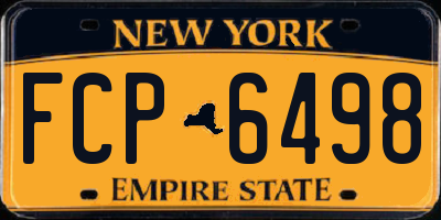 NY license plate FCP6498