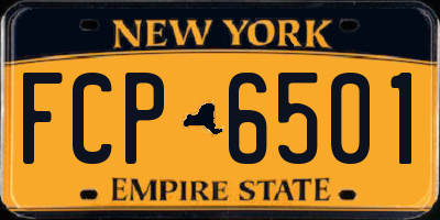 NY license plate FCP6501