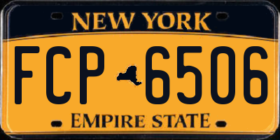 NY license plate FCP6506