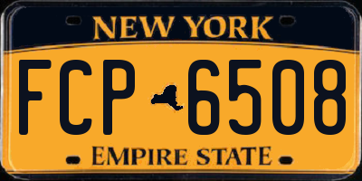 NY license plate FCP6508