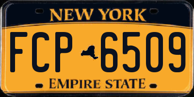 NY license plate FCP6509
