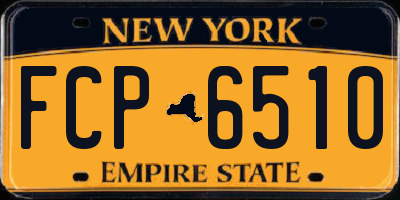 NY license plate FCP6510