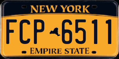 NY license plate FCP6511