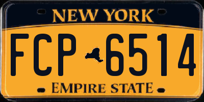 NY license plate FCP6514