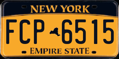 NY license plate FCP6515