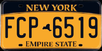 NY license plate FCP6519