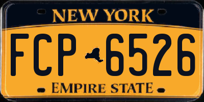 NY license plate FCP6526