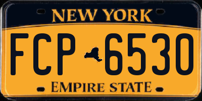 NY license plate FCP6530