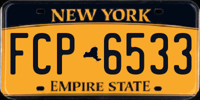 NY license plate FCP6533