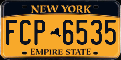 NY license plate FCP6535