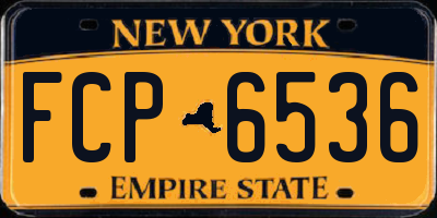 NY license plate FCP6536