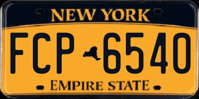 NY license plate FCP6540