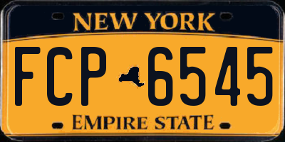 NY license plate FCP6545