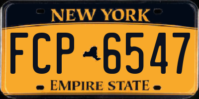 NY license plate FCP6547