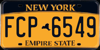 NY license plate FCP6549