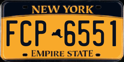 NY license plate FCP6551