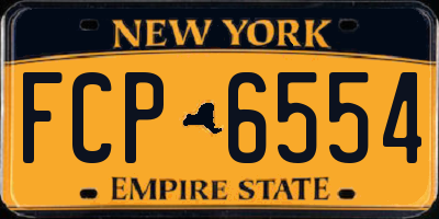 NY license plate FCP6554