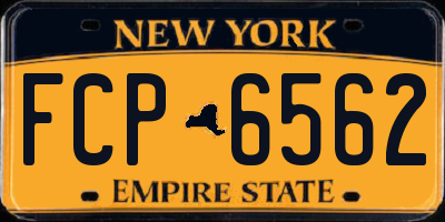 NY license plate FCP6562