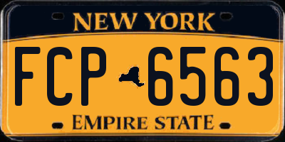 NY license plate FCP6563