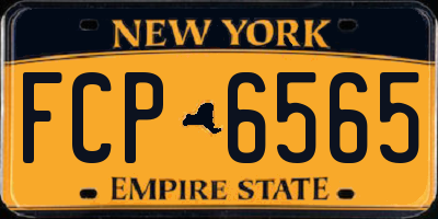 NY license plate FCP6565