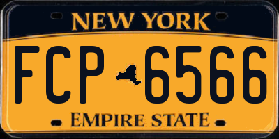 NY license plate FCP6566