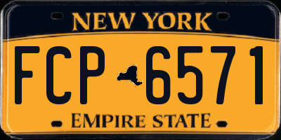 NY license plate FCP6571