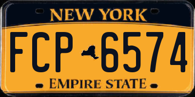 NY license plate FCP6574
