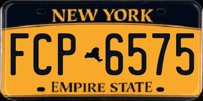 NY license plate FCP6575