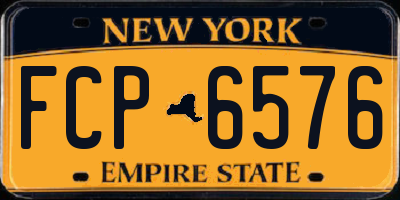 NY license plate FCP6576