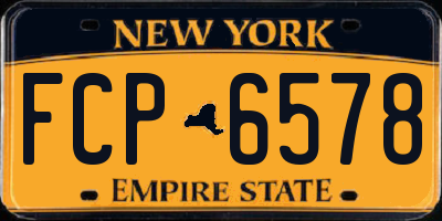 NY license plate FCP6578