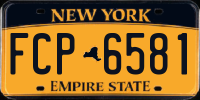 NY license plate FCP6581