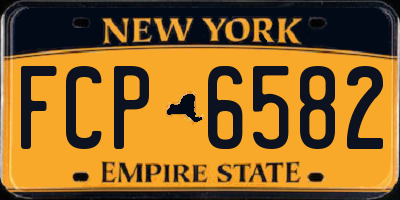 NY license plate FCP6582