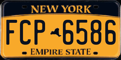 NY license plate FCP6586