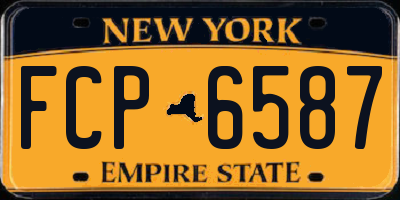 NY license plate FCP6587